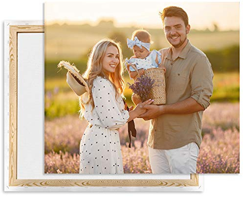 Ferocity Leinwand bild mit foto selbst gestalten 40 x 60, eignes Foto auf Leinwand drucken Lassen, Fotogeschenk, Wandbild mit Wunschmotiv personalisiert Hochformat [128]