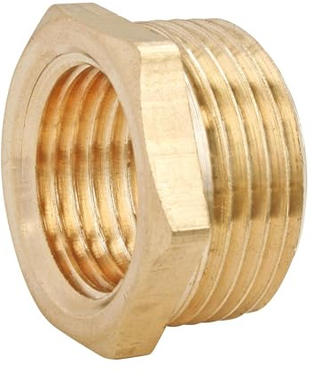 SOMATHERM FOR YOU, Bague réduction laiton brut 6 pans Mâle 15/21 Femelle 12/17 - Sachet de 2 pièces - Raccordement facile pour réseaux d'eau sanitaire et chauffage, résistance à la corrosion | Serrez facilement grâce à l'empreinte 6 pans de cette bague de réduction en laiton, durable dans le temps.