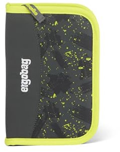 ergobag Federmäppchen Set 22-teilig, Lyra Buntstifte, Stundenplan-Fach, Kleingeld Fach, Lineal MähdreschBär - Grau