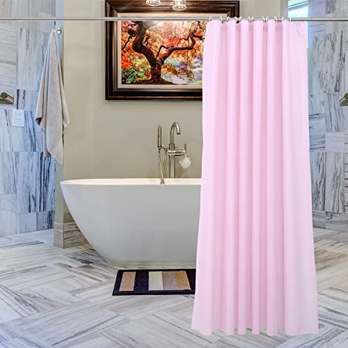 Trimming Shop Cortina de ducha de 180 x 180 cm - Impermeable y Resistente al moho - Incluye 12 Anillos - Cortina de baño PEVA - Rosa
