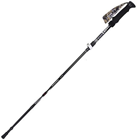 Wanderstock Kohlefaser-faltende Trekking-Pole, kurze und leichte Kohlenstoff-Teleskop-Wanderstöcke, Wanderungen im Freien und Klettergeräte-Kohlenstoffgrau Trekkingstöcke ( Color : Carbon black )
