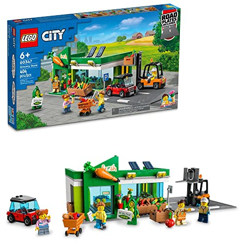 LEGO My City Grocery Store 60347 Building Toy Set for Girls, Boys, and Kids Ages 6+ (404 Pieces)