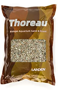LANDEN Thoreau Aquarium Sand for Aquarium Landscape 2L(7lbs), Fish Tank Gravel, Pea Gravel for Landscaping, Coarse Sand for Plants, Aquarium Granite Sand, Fish Tank Decorative Sand, 2-3mm