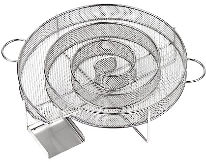 OVIRSHOP Rund Kaltrauchgenerator Edelstahl Kaltraucherzeuger Räucherschnecke für alle Grillgeräte und Raucher