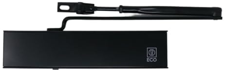 ECO-Schulte TS 50 (EN 2-6) Türschließer neu mit SGS RAL 9005 ECO schwarz und mit Scherengestänge; EN 1154; Türbreite maximal: 1.400 mm inkl. Montageplatte Schließer - 24,3x4x5,6cm