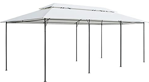 Tendone per Feste Tenda Garage Gazebo Professionale Gazebo 600x298x270 cm Bianco 180g/m²Adatto per matrimoni, all'aperto, giardino, feste