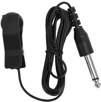 Mikrofon-Clip-On-Tonabnehmer, Mini Acoustic Professional Holzblas-Tonabnehmer mit 6mm Stecker, Präziser Clip-On-Gesangs-Tonabnehmer für Akustikgitarren, Volksgitarren, Ukulelen,