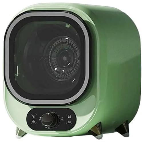 Qiang Mini Secadora De Ropa Portatil 0.8kg 450W 2 Programas De Secado,Maquina Secar Ropa Pequeña Independiente/Debajo Mostrador,Carga Frontal/Silenciosa/Bajo Consumo,Green