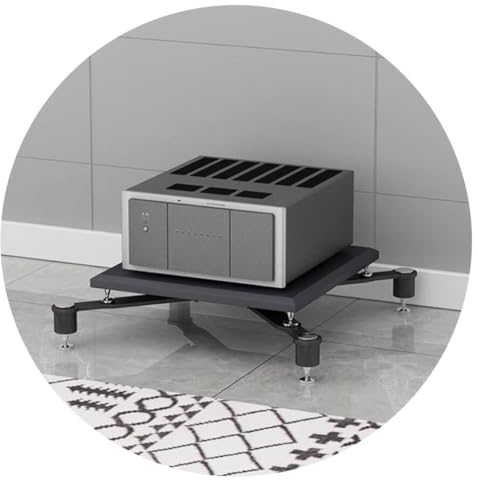 Audio-schrank, Hifi-rack, Av-regal, 1/2-stöckiger Mdf-tv-ständer – Stabiler Plattenspieler-ständer Mit Platz Für Drucker – Multifunktionales Möbel Für Home-entert(Size:70*70*15cm(1Tier),Color:Schwarz)