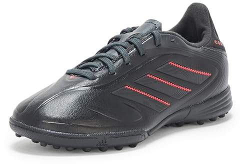 Adidas Unisex-Kids Copa Pure 3 League Turf Soccer, Black/Carbon/Lucid Red, 4