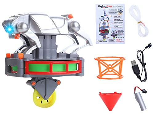 ycezw Giocattolo per cani robot con carriola, giocattolo carriola per bambini, giocattolo monociclo cane robot elettrico, Balance Tightrope Adventure - Gioco creativo ed educativo per Halloween