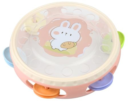 caterbee Sonaglio a Tamburello per Bambini, Giocattolo Musicale (Rabbit)