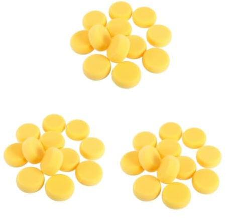 SEWOART 36 STK gelber Schwamm Unterlage farbig Naturschwämme für die Kunst funkeln Werkzeug volumni schwammtuch pinselstifte bastelset Kleiner runder Schwamm Schwammmalerei Yellow