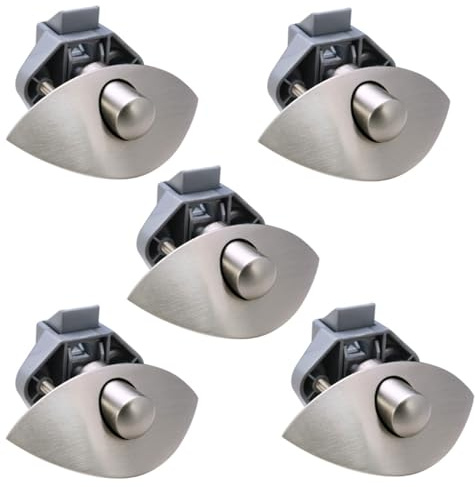 MTSmart Wohnmobil Schlösser, RV Druckknopf Schloss Schrank Verriegelung für Wohnmobil Caravan Van Yacht Boot Marine, Halbmond RV Schrank Pull, Zink Legierung Schublade Door Catch 5 Stück (5, SN)