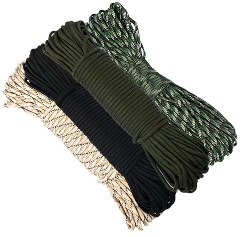 vcsjw 10m Paracord 4mm,Schnüre Seil 7 Kern-Strängen,Nylon Reepschnüre, Paracord Aus Reißfestem 100% Nylon Seil,Hält Bis Zu 250kg,Für Camping Und Outdoor-Aktivitäten,Gesamtlänge 131ft (4 Farben)