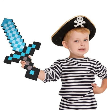 SCBOY 2 Pezzi 45cm Gioco Spada E Piccone per Bambini Perfetto per Il Gioco di Ruolo Travestimento Halloween Carnevale E Come Un Regalo