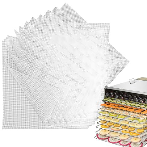 Dörrmatte für Früchte, 10 Stück, hitzebeständige Dörrautomatschalen aus Silikon, antihaftbeschichtet, Dörrautomat, multifunktionales spülmaschinenfestes Dörrautomat