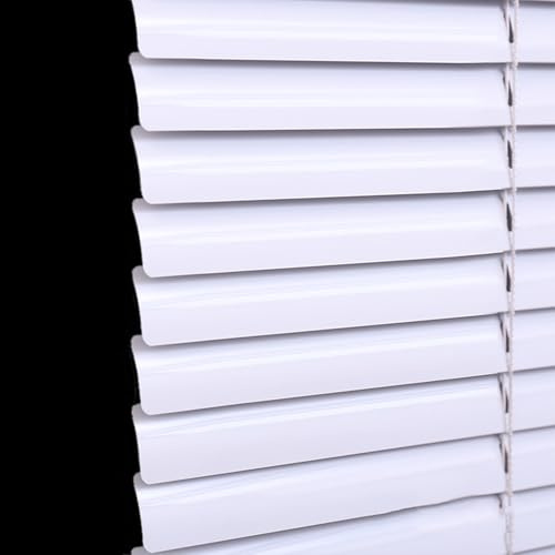 Tenda Veneziana Alluminio Cortina Interno Parasole Finestre Porte Lamelle 25mm Tapparella in Listelli Orizzontali avvolgibile Personalizzabile Persiane Oscuranti (W55cm×H210cm,Pure white)