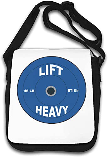 Lyft tung skivstång vikt 20,4 kg 20 kg axelväska vit