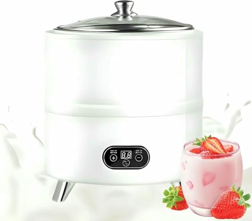 XNZJHPP Yogurtera con Control Inteligente LCD, Yogurtera Comercial, Máquina de Fermentación Automática para Restaurantes, Pastelería, Hogar (White 12L)