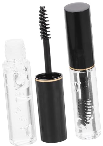 Cabilock 2 pezzi Gel per Sopracciglia Trasparente Pennello Delicato Gel Fissatore e Anti-sudore per Styling Naturale e Definito Adatto Uso Professionale e Te