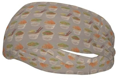 Diadema deportiva con diseño de huevera, fideos ramen, absorbe el sudor, elegante diadema de tenis, perfecta para correr, baloncesto, yoga y fitness.