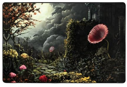 WZYWHJ anti-slip floor mat carpet The Venus Flytrap Waits Picture soft and comfortable good water absorption sizeName for living room and balcony