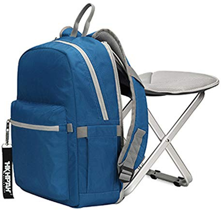 Générique Sac à Dos léger combiné avec Tabouret Pliable pour Camping pêche randonnée Pique-Nique BBQ Trekking événements Sportifs et activités de Spectacles
