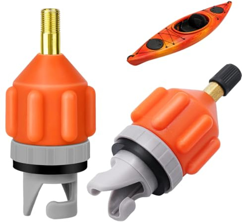 TRMPLX 2 Piezas Adaptador de Válvula, Accesorios kayak,Adaptador de Bomba SUP Inflable Adaptador Hinchador Paddle Surf Paddle Surf Inflador Accesorios para Tabla de Sup Botes Inflables Kayaks Colchón