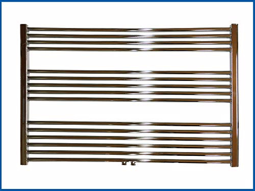 Radiateur sèche-serviettes LIDYA 600 x 800 mm. Chromé droit Radiateur de salle de bain avec raccord central