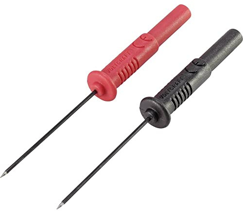 Voltcraft MSS-102 Sicherheits-Prüfspitzen-Set Buchse 4 mm CAT II 300 V Schwarz, Rot 1 Set, VC-8015055