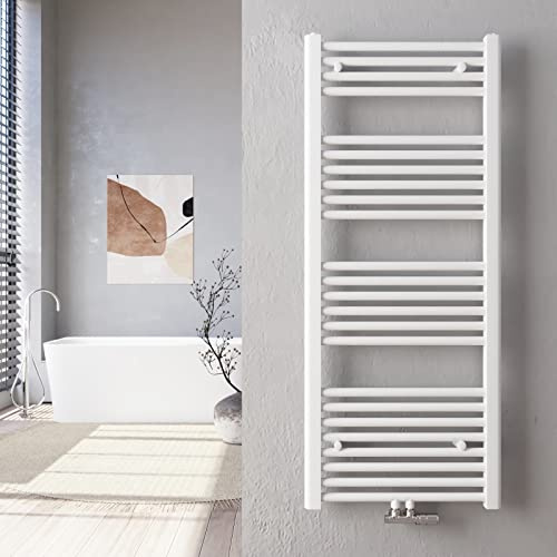 Heilmetz Weiß Badheizkörper 50 x 120 cm Handtuchtrockner 513 Watt Leistung Heizkörper Bad Mittelanschluss Handtuchheizkörper