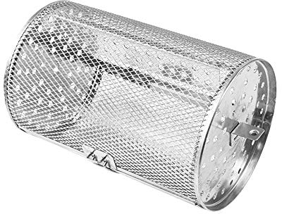 Wankd Grillkorb für Backofen,Edelstahl Grillkorb Rund Ofen Rotisserie Grill Korb Bratenkorb Bakeware BBQ Heißluft Tumbler Korb Rosenstein & Söhne Zubehör zu Heißluft-Grillkorb (22 * 11.7CM)