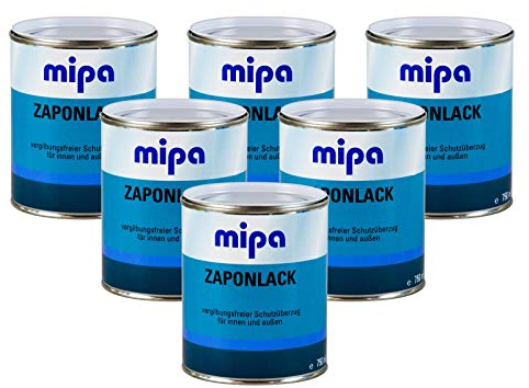 6x MIPA Zaponlack Metallschutzlack farblos vergilbungsfrei Schutzüberzug 750 ml