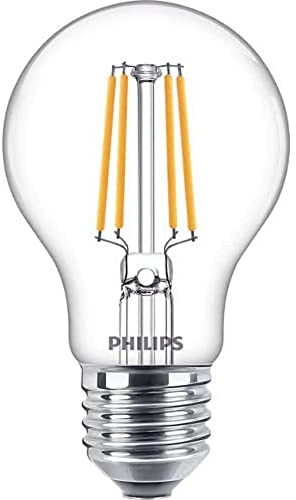 Philips LED Classic E27 Lampe, 40 W, Tropfenform, klar, warmweiß, Doppelpack