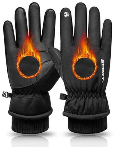 Guantes de esquí, ciclismo, de invierno, deportivos, cortavientos, cálidos, para moto, hombre y mujer, antideslizantes, pantalla táctil, para snowboard, correr, senderismo, montañismo, escalada y