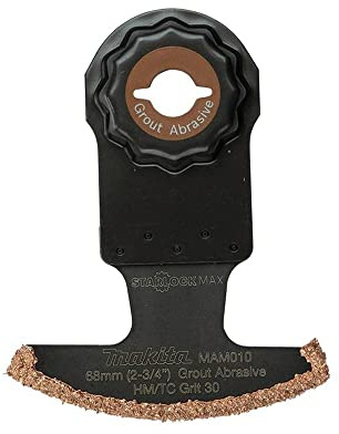 Makita E-08604 StarlockMax® Oszillierendes Multi-Tool 2-3/4 Zoll Hartmetall mit Wolframkarbid, Körnung 30 und segmentiertem Schleifsägeblatt