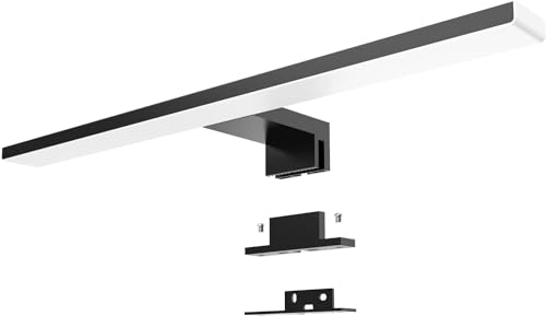 Aogled Led Spiegelleuchte 40cm 10W 820lm 6500K,Badezimmerlampe 230V Kaltweiß 820LM,Klasse II,Schwarz