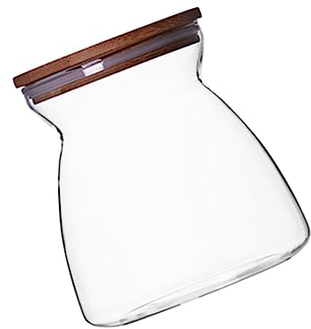 RORPOIR Tee-kaffee-kanister Mit Luftdichter Holzkappe Glasbehälter Für Vorratsgläser Versiegelte Kanister Aus Glas Für Tee Kaffeebohnen Zucker Salz
