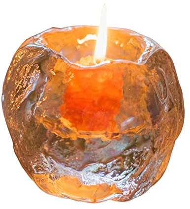 HEXEH Kerzenhalterhalter Glaskerzenhalter weiße Teelichter und klarer dekorativer Kerzenhalter for Tabelle Hochzeiten und Heimdesign Kandelaber