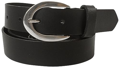 fashionchimp Basic Damengürtel aus 100% echtem Leder, glänzende Gürtel-Schließe, Breite ca. 2,8cm, Made In Germany