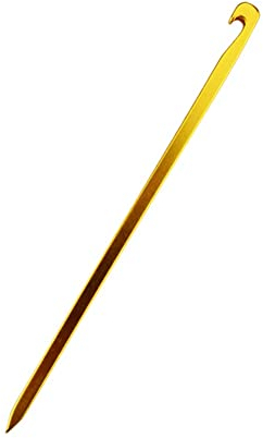 Zeltheringe, 10 Stück, Zeltheringe aus Aluminiumlegierung, ultraleichter quadratischer Nagel, 16 cm, Zeltheringe aus Metall/Zeltzubehör für Camping, Wandern, Rucksackreisen (Farbe: Silber) (Gold