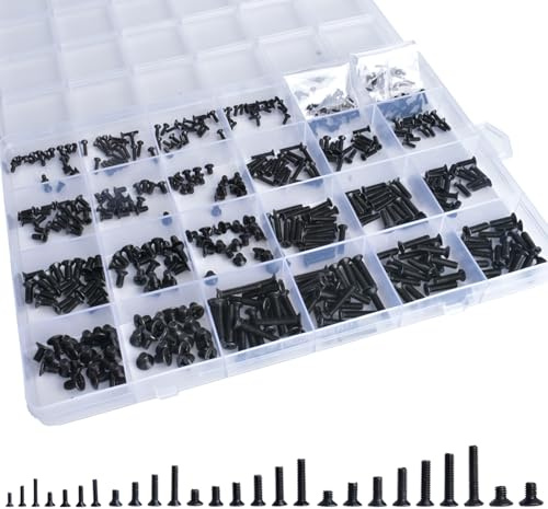YOUFEN 520 Pcs 26 Sizes Laptop Notebook Computer Replacement Screws Kit M1.4 M1.7 M2 M2.5 M3 M3.5, Small Tiny Screws Electronic Repair Accessory for IBM HP Dell Gateway Sony Samsung Hard Disk SSD SATA