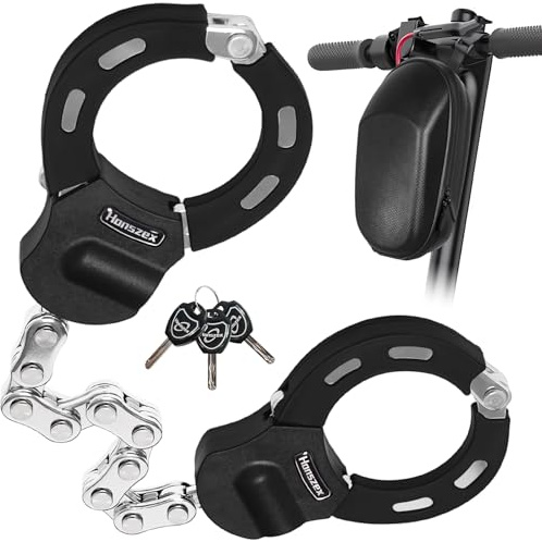 Honszex Cadenas Trotinette Electrique, Antivol Menotte 23.62inch avec Sac | Cadenas Trotinette Electrique, Antivol Trottinette Haute Sécurité, Accessoire Trottinette Electrique