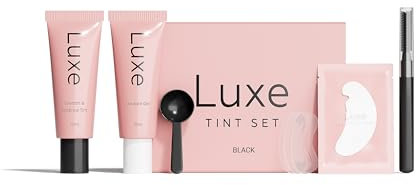 Schwarz Tönung Set für Wimpern und Augenbrauen - Langlebige temporäre Farbe - Hält bis zu 4 Wochen - Weiche Inhaltsstoffe- Haarfärben für Salon- oder Heimgebrauch - Luxuskosmetik