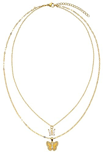 Purelei Magical Butterfly Kette – Halskette aus langlebigem Edelstahl – Wasserfeste Damen Kette – Geschenk für Freundin – Modeschmuck für deinen individuellen Look