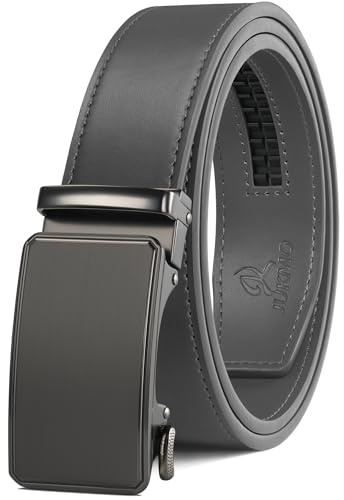 JUKMO Gürtel Herren, Ledergürtel Ratsche Automatikschließe, 35mm Breit Gürtel
