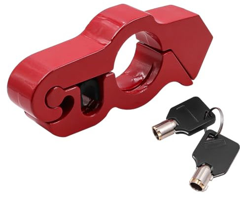 POFET Candado Moto Freno Manillar, Cerradura Seguridad Anti-Taladro, Fácil Bloqueo Click, Bloqueo Antirrobo Bloqueo Maneta Acelerador Freno Embrague Universal Scooter Quad, Grip Lock
