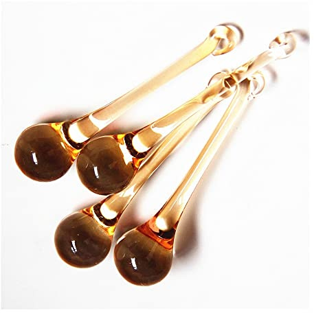 Lustre Cristal Prismes Pendentifs 14pcs 20 * 80mm Pendentifs de Lustre en Cristal de Goutte de Pluie Pièces de Rechange pour Lampe d'éclairage Crystals