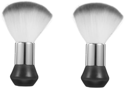 FRCOLOR Lot de 2 brosses de coiffeur Brosse de nettoyage Brosse de cou Coiffeur Barbier Plumeau Brosse de coiffure Plumeau à poussière Accessoires de coiffure Brosse à poussière Cheveux Outil de
